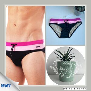 Parke & Ronen - Colorblock Meridian Brief - Pink/Black (M)